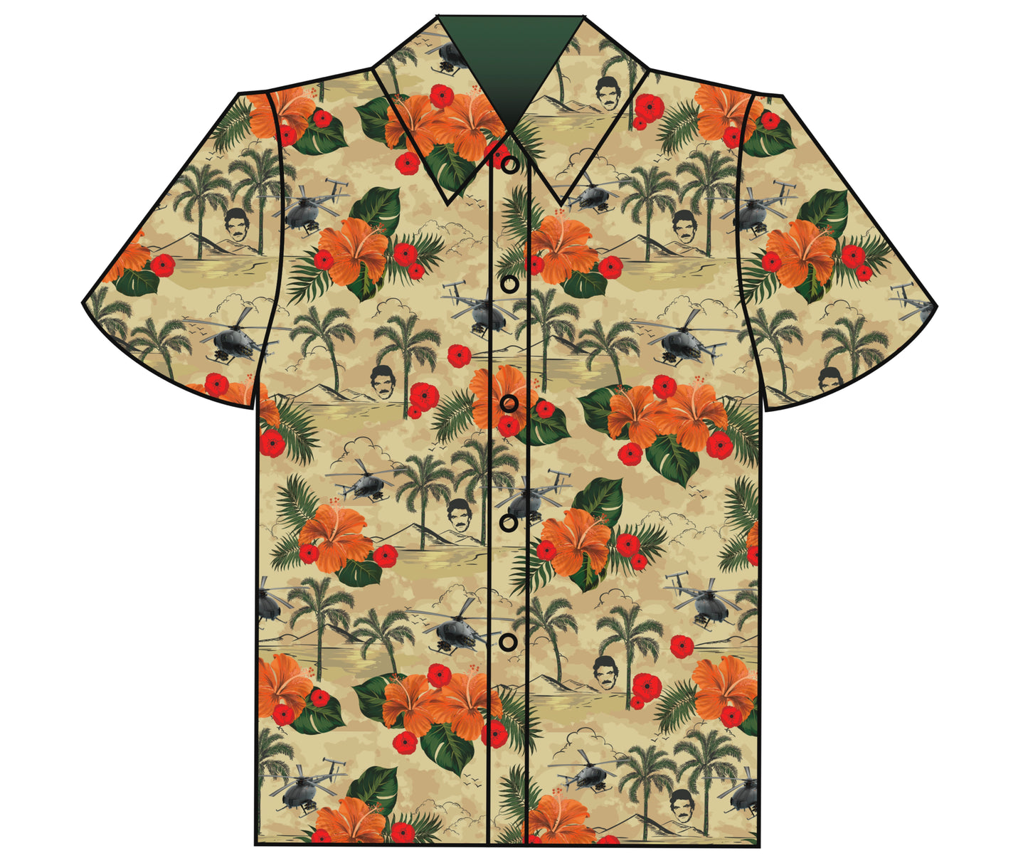 Custom Magnum Hawaiian T-Shirt